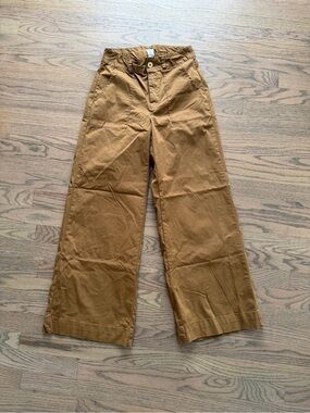 Joie Wide-Leg Chino Pants in Camel